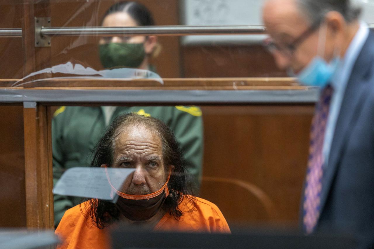 Adult film star Ron Jeremy appears in court on charges of rape, in Los Angeles