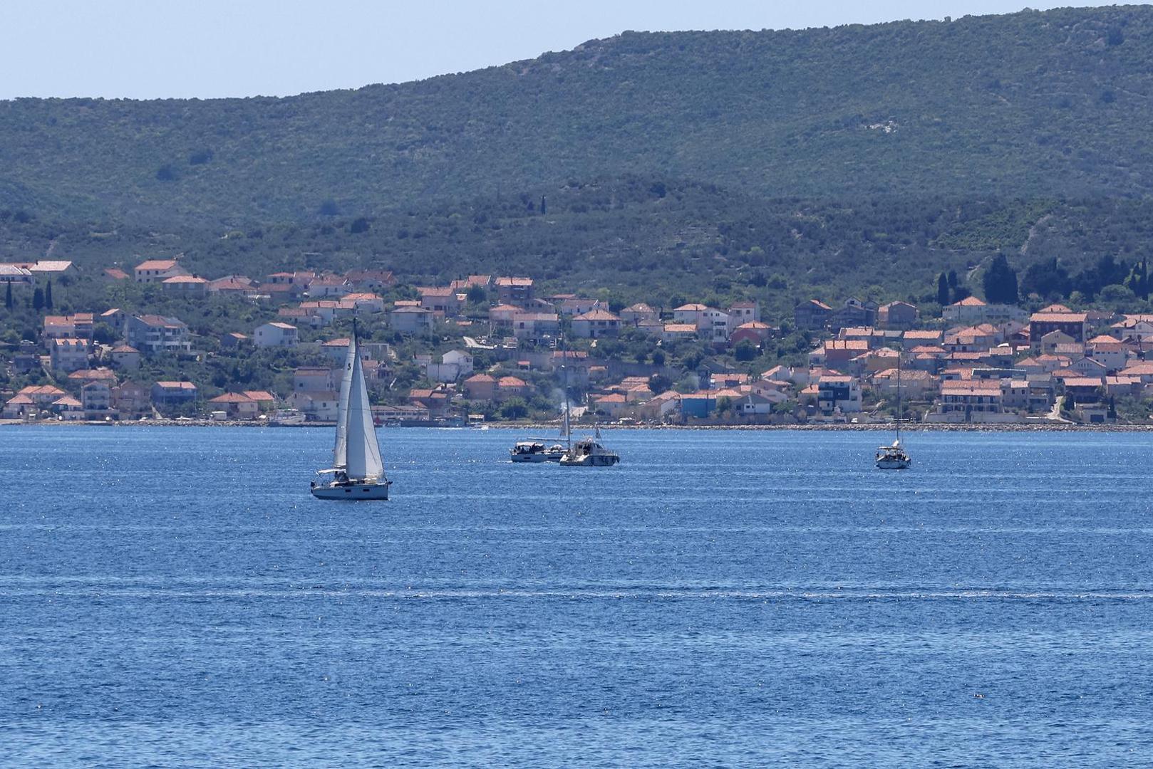 30.04.2025., Zadar - Mjesto na kojem je doslo do sudara trajekta i jedrilice Photo: Sime Zelic/PIXSELL