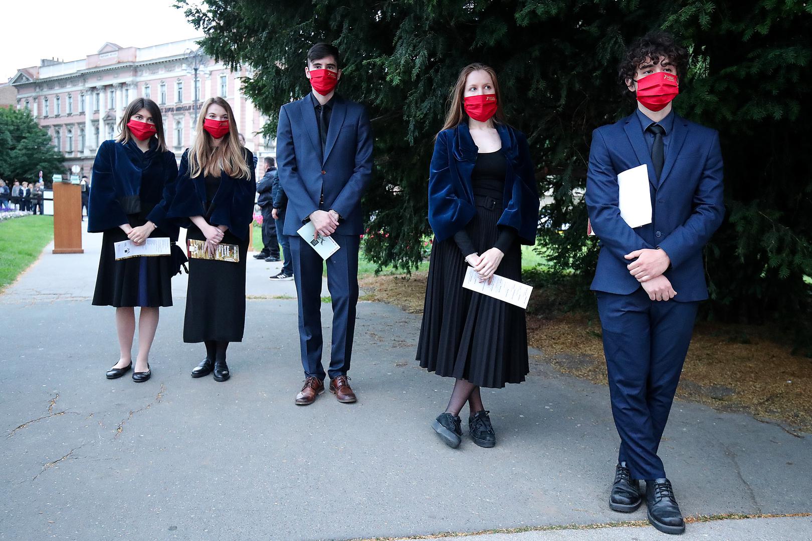 30.05.2020., Zagreb - Svecani koncert ispred HNK u povodu Dana drzavnosti. Photo: Goran Stanzl/PIXSELL