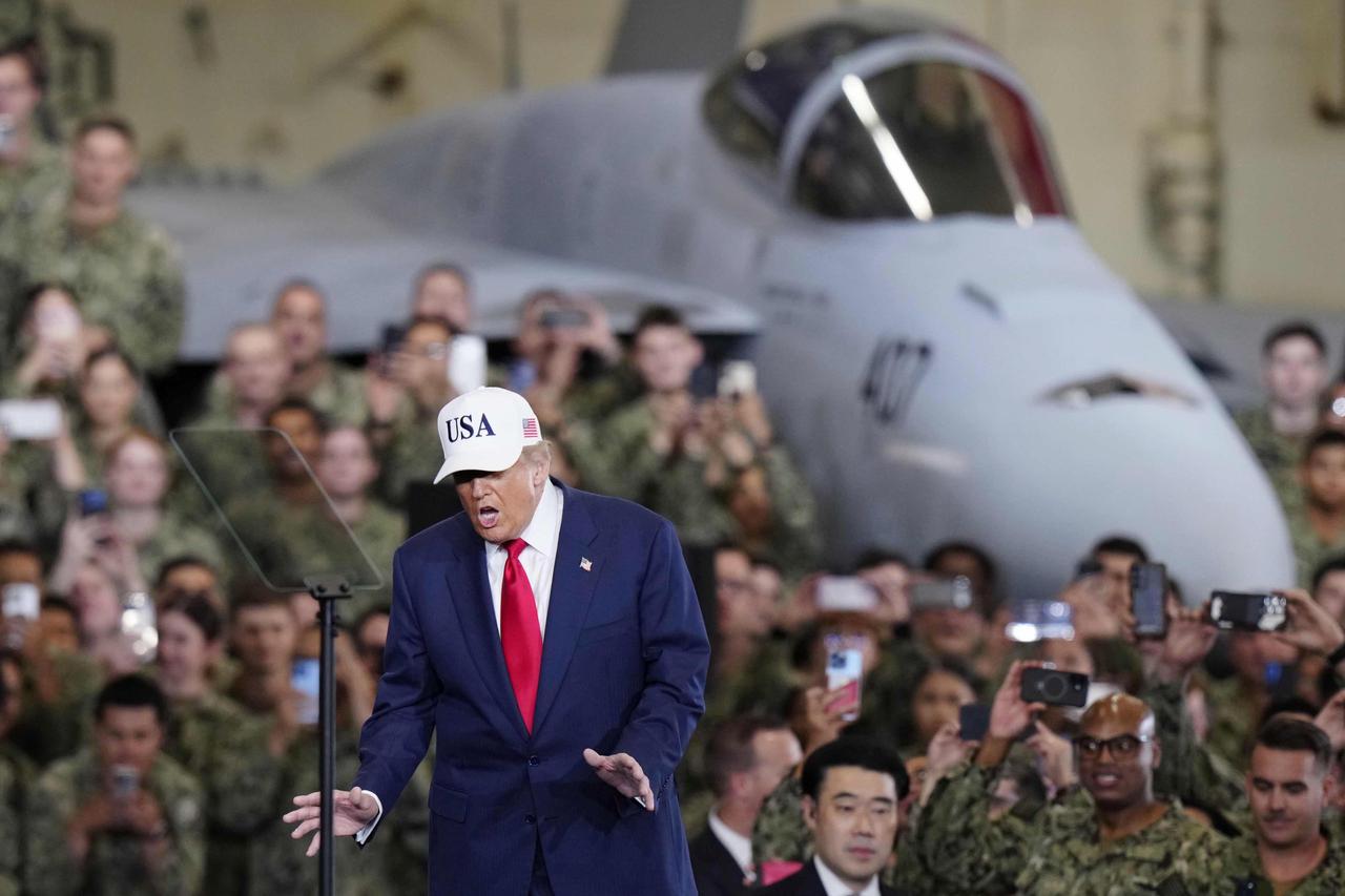U.S. President Trump at Yokosuka base