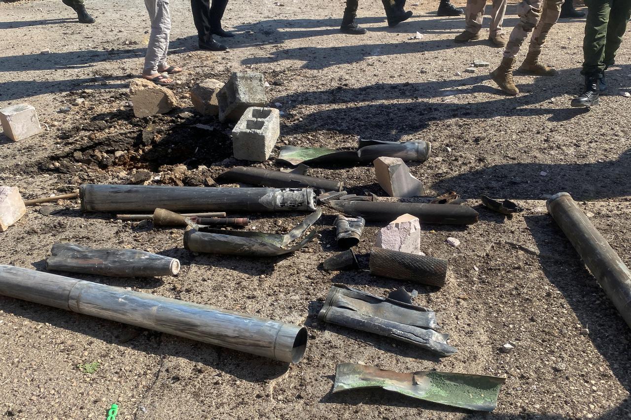 A destroyed building is pictured at the site of a U.S. airstrike in al-Qaim