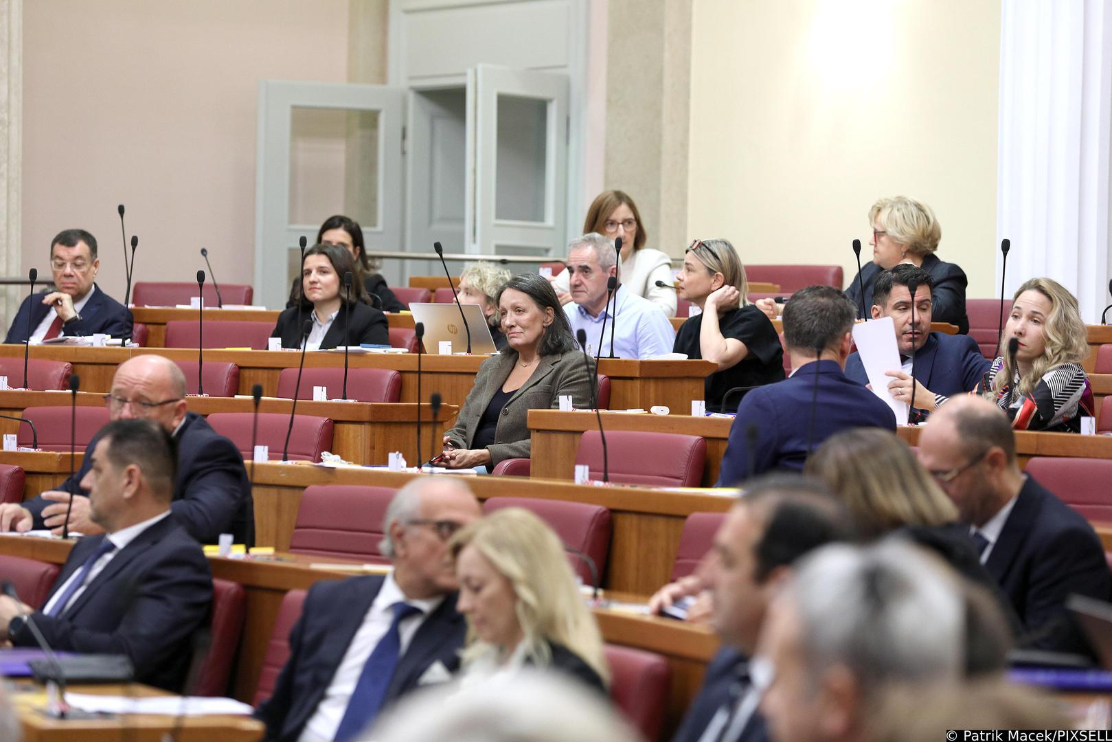 24.10.2023., Zagreb - Premijer Andrej Plenkovic dosao je u Sabor i u nastavku sjednice podnosi godisnje izvjesce Vlade Republike Hrvatske.   Photo: Patrik Macek/PIXSELL
