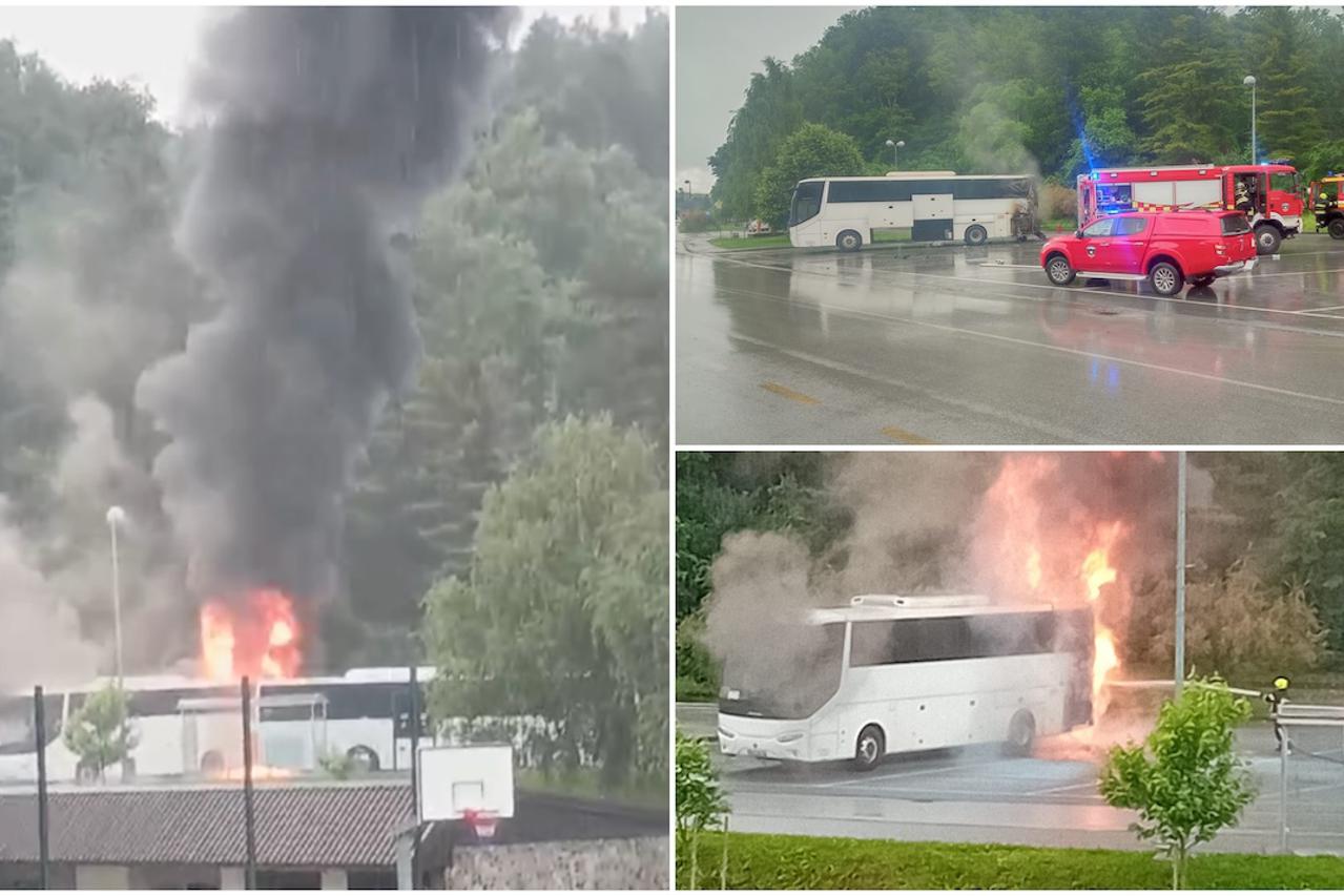 Požar busa u Krapini