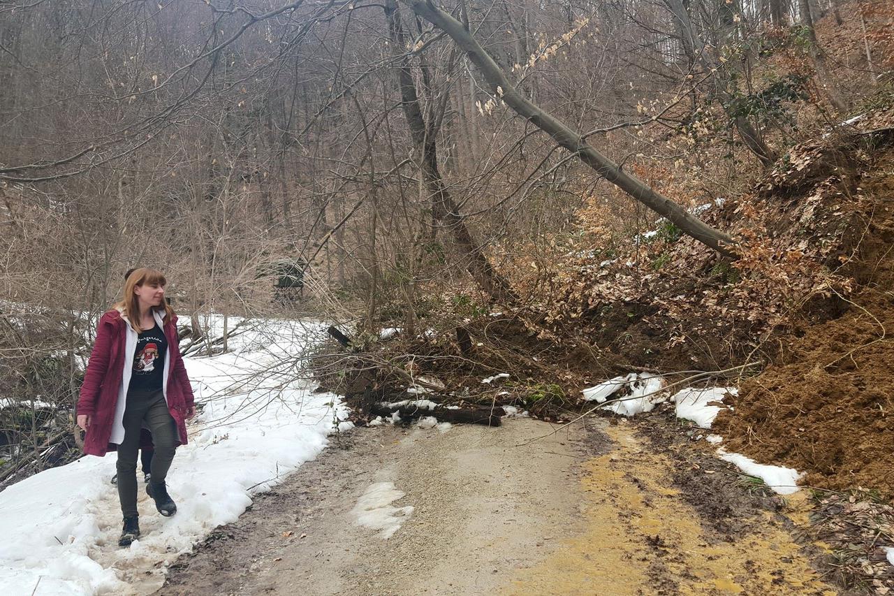 Brdo je otklizalo na šumsku cestu prema slapu Sopot