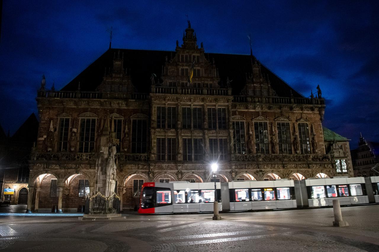 Bremen city hall without lighting