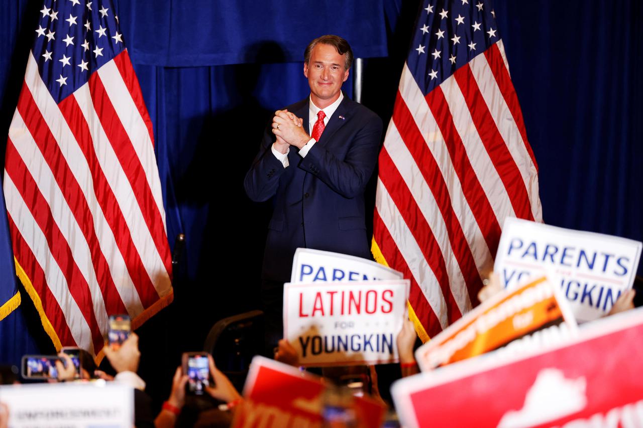 Republican Glenn Youngkin holds election night event in race for Virginia governor