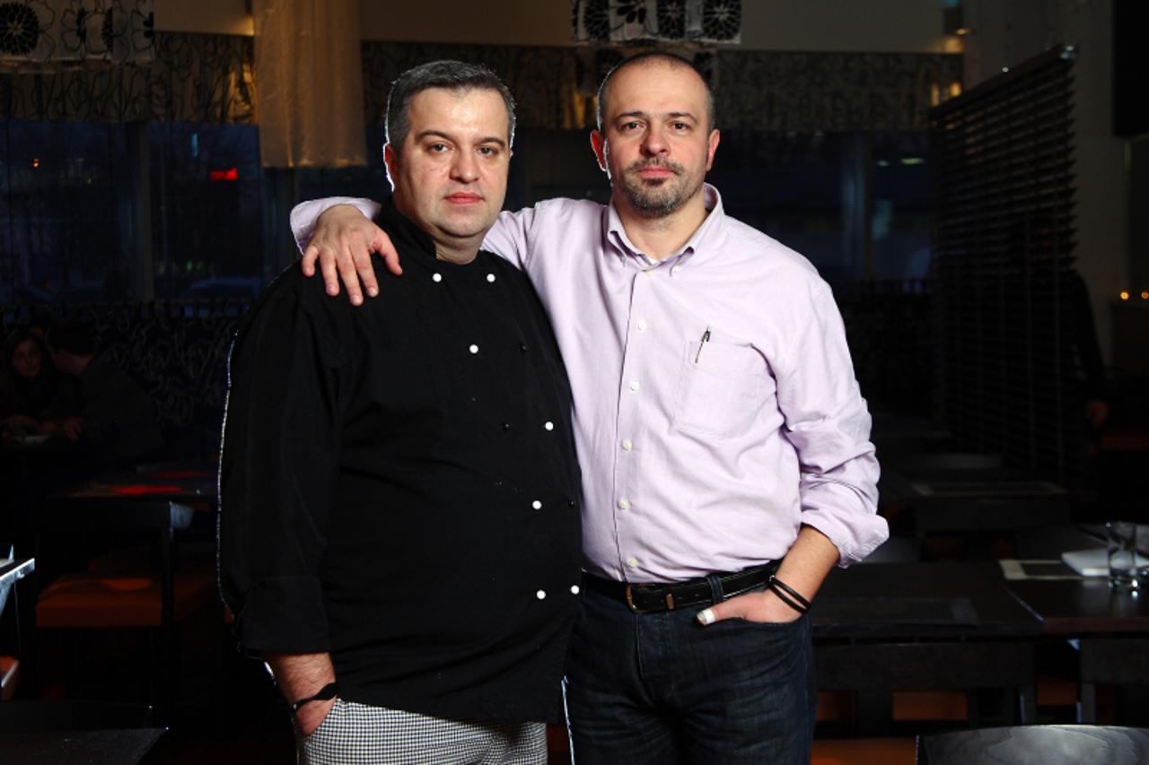 '11.03.2011., Zagreb - Restoran Bazaar u Zagreb Tower-u, Radnicka 80. Fotografiranje arapskih specijaliteta u restoranu Bazaar. Muamer Kurtagic, Dario Tomic Photo: Davor Puklavec/PIXSELL'