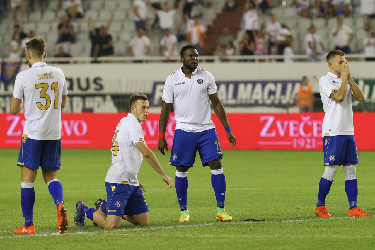 25.08.2016., Split - Uzvratna utakmica play off-a Europske lige u Poljudu izmedju Hajduka i Maccabija iz Tel Aviva.  Photo: Ivo Cagalj/PIXSELL