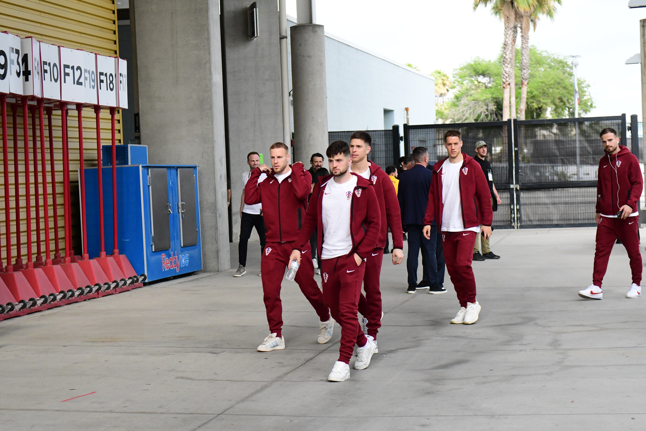 Dolazak hrvatske reprezentacije na stadion u Orlandu