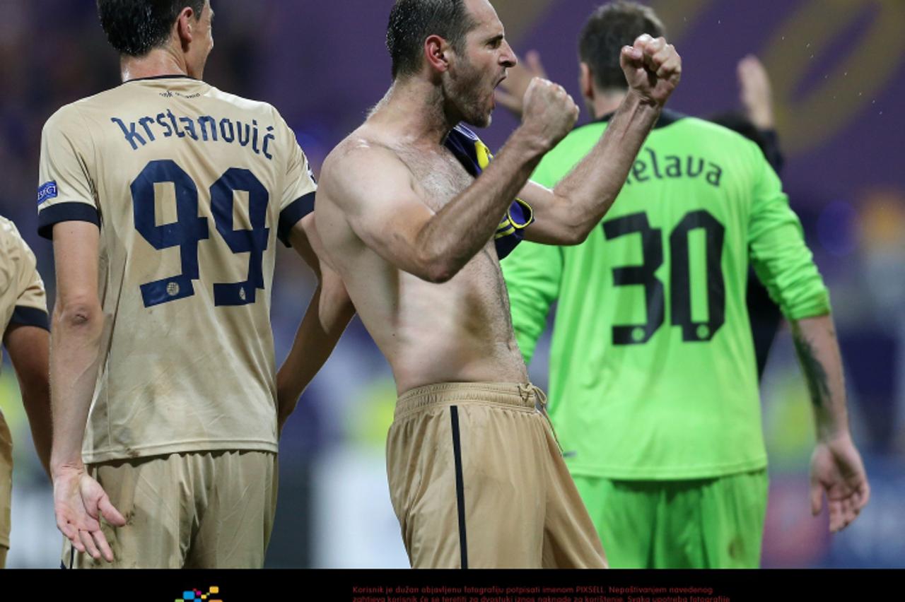 '28.08.2012., stadion Ljudski vrt, Maribor, Slovenija - Uzvratna utakmica doigravanja za ulazak u skupinu Lige prvaka, NK Maribor - GNK Dinamo. Josip Simunic.  Photo: Igor Kralj/PIXSELL '