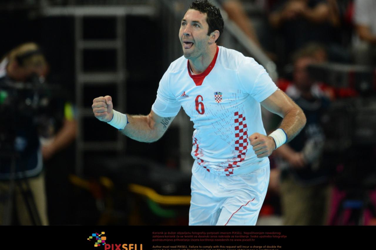 '12.08.2012., London, Engleska - Ljetne Olimpijske igre, rukomet, utakmica za 3. mjesto, Madjarska - Hrvatska. Blazenko Lackovic. Photo: Sanjin Strukic/PIXSELL'