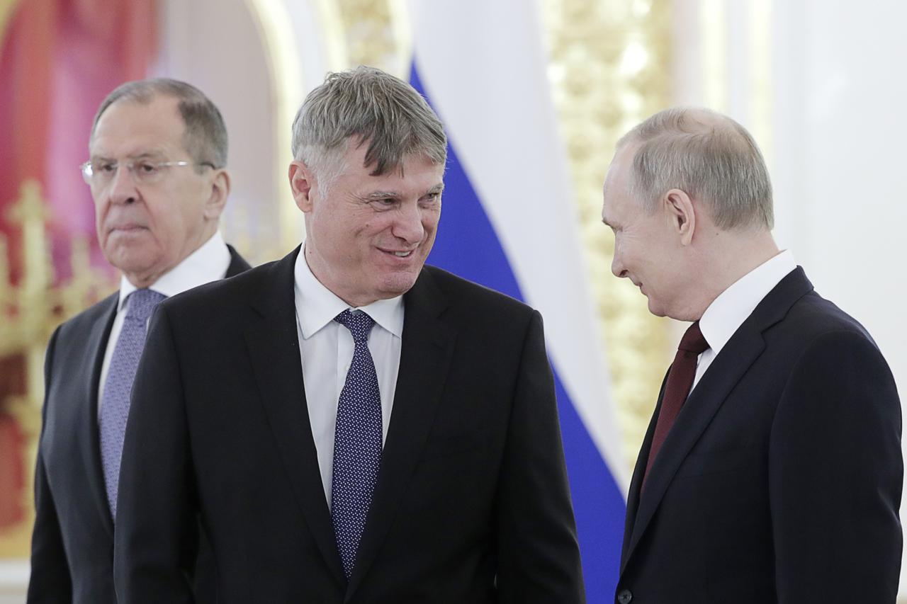 Russian President Putin receives credentials from foreign ambassadors