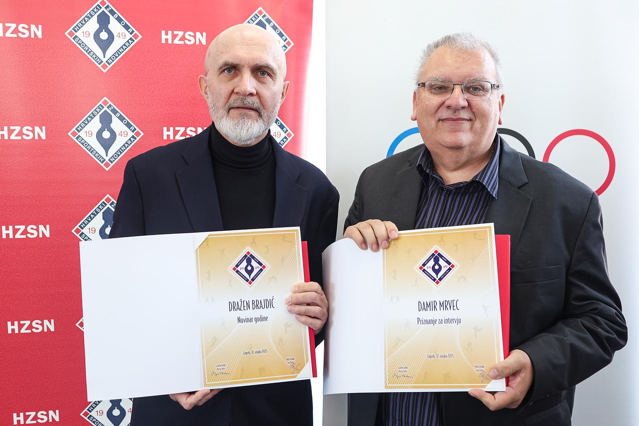 Zagreb: Dodjela nagrada Hrvatskog zbora sportskih novinara za 2024. godinu