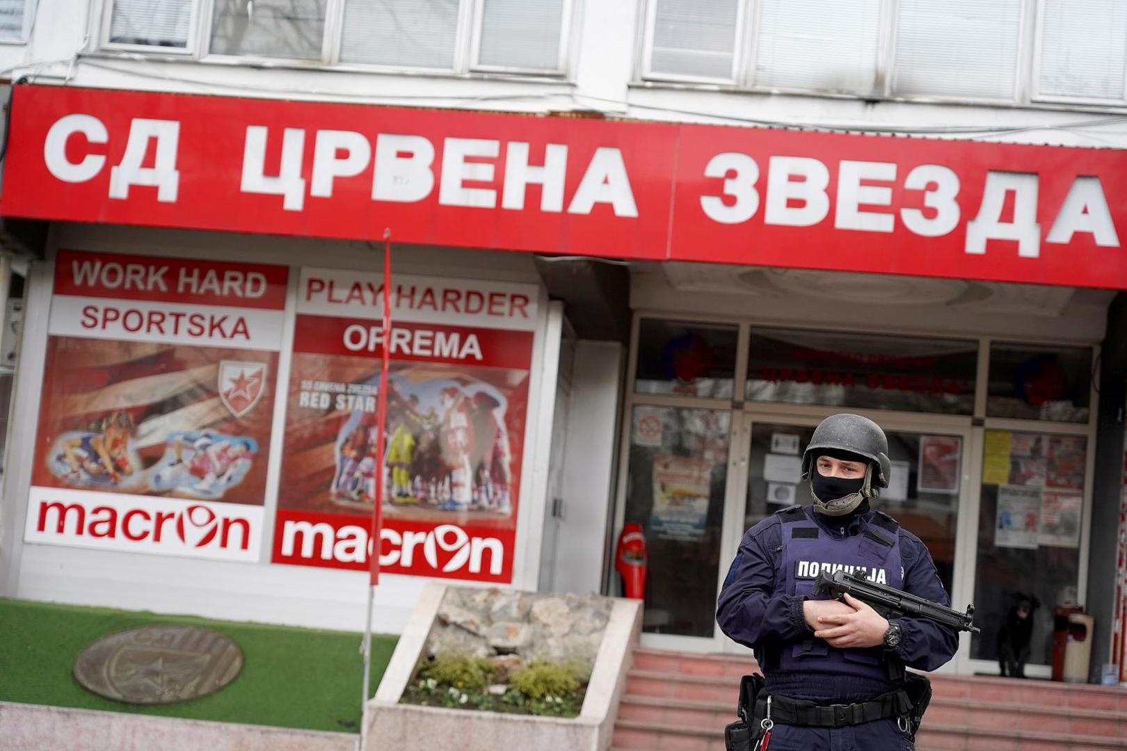 04, februar, 2021, Beograd - Policajci, inspektori i pripadnici BIA vrse pretres prostorija Fudbalskog kluba Partizan, nakon hapsenja organizovane kriminalne grupa koja slovi za jednu od najjacih u regionu, a paralelno sa tim, policajci su i na stadionu Crvene zvezde. Photo: Antonio Ahel/ATAImages
