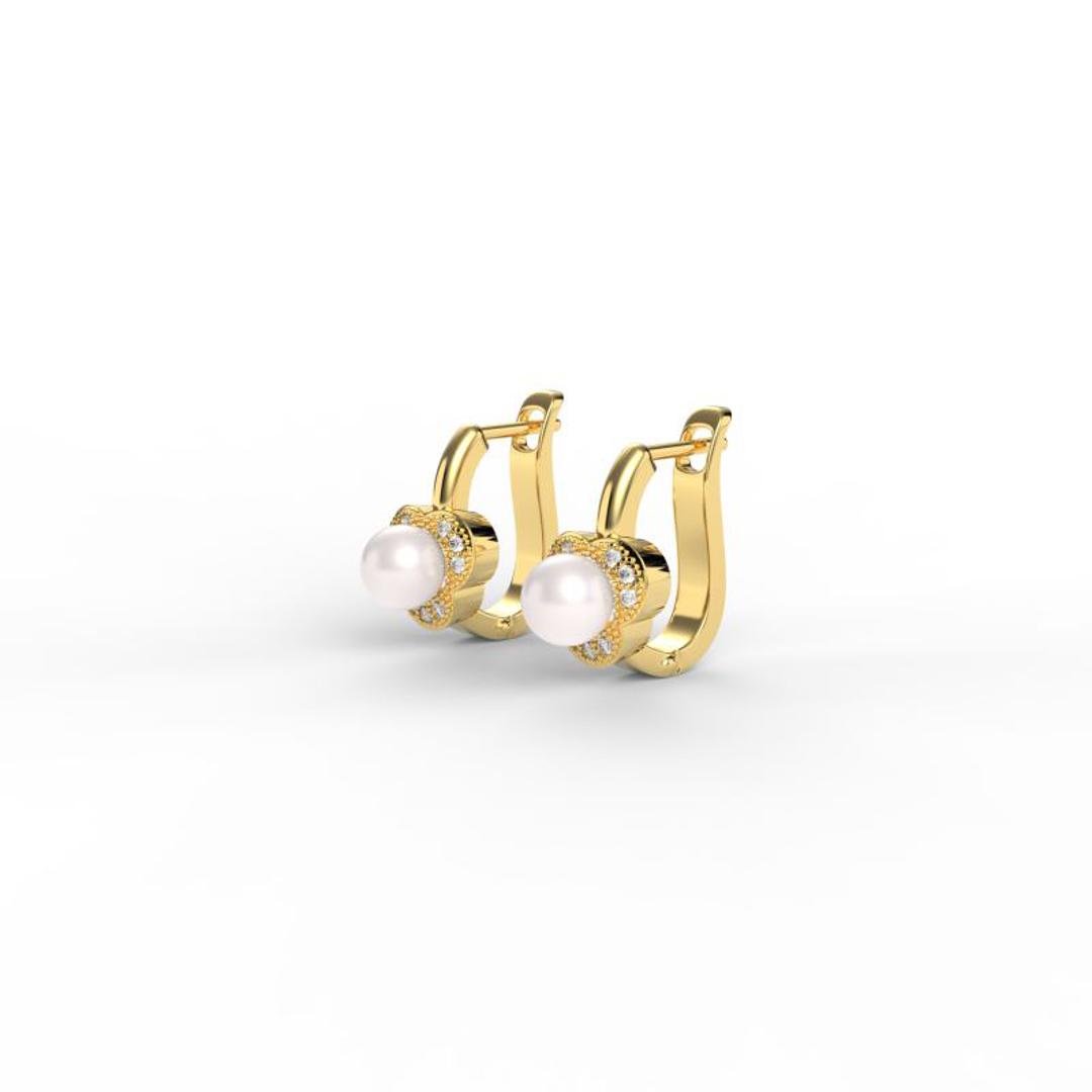 Zlatne nausnice sa cirkonima i biserom_2350kn_Zaks