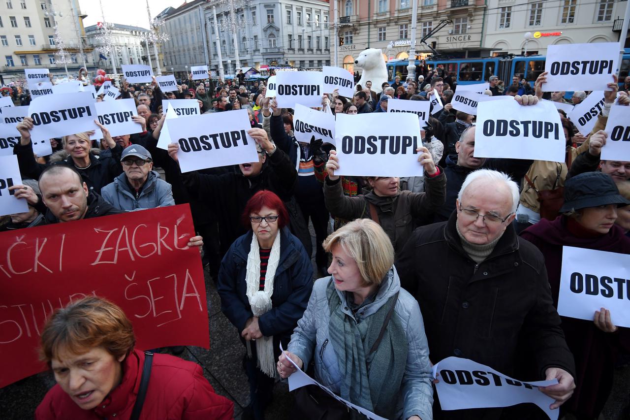 Prosvjed protiv gradonačelnika Bandića Vrijeme Je, Zagreb Je Spreman