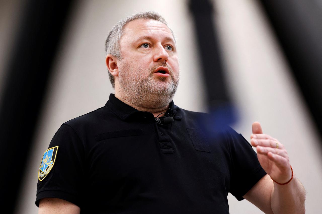 Ukraine's Prosecutor General Andriy Kostin is seen during an interview at the ICC in The Hague