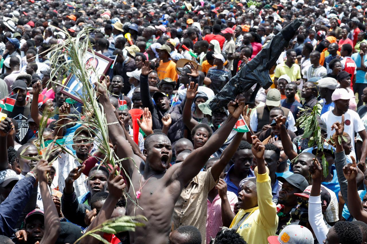 Funeral service of Kenya's former PM Odinga in Mamboleo
