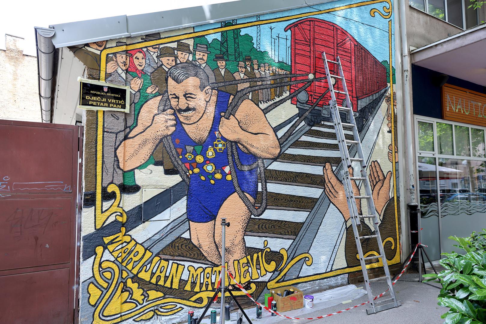 Mural je nastao u sklopu projekta Kultura u toku umjetničke organizacije Cirkorama