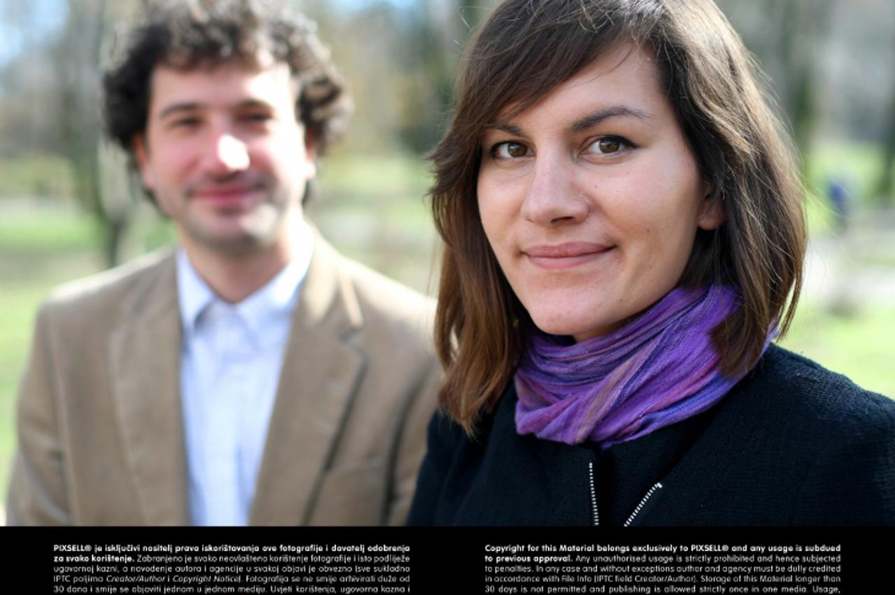 '19.03.2013., Zagreb - Marko Gregovic i Iva Kvakic iz udruge Sindikat biciklista osnivaju biciklisticku politicku stranku. Photo: Petar Glebov/PIXSELL'