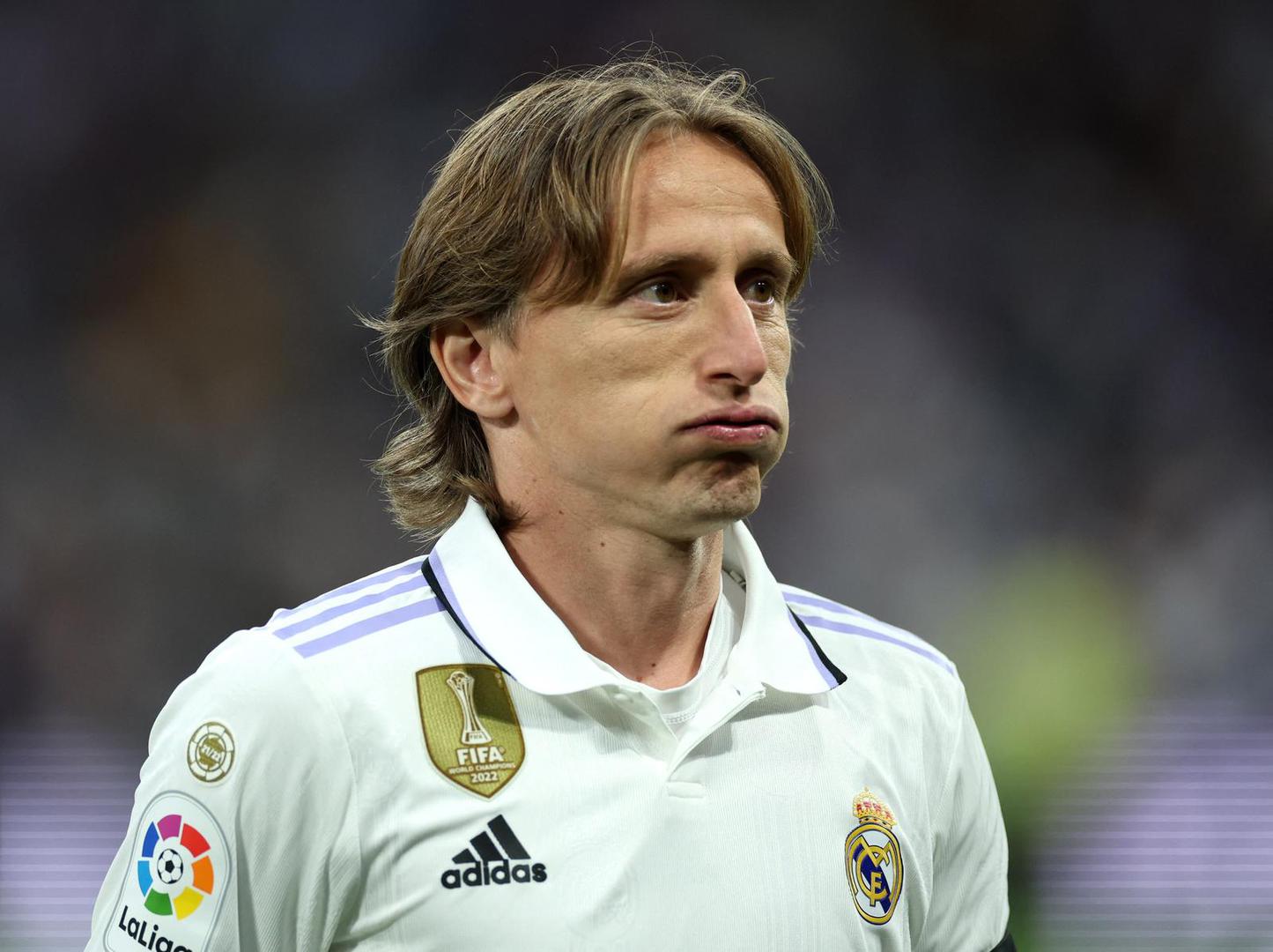 Soccer Football - LaLiga - Real Madrid v Getafe - Santiago Bernabeu, Madrid, Spain - May 13, 2023 Real Madrid's Luka Modric reacts REUTERS/Isabel Infantes Photo: Isabel Infantes/REUTERS