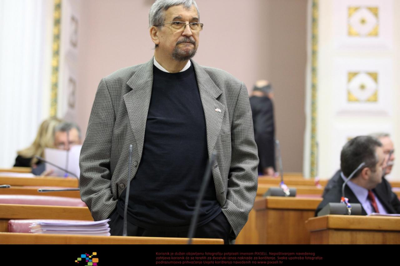 '27.01.2012., Zagreb - Raspravom o izmjenama i dopunama zakona o Hrvatima izvan domovine nastavljena je redovita sjednica Hrvatskog sabora. Marin Jurjevic.  Photo: Patrik Macek/PIXSELL'