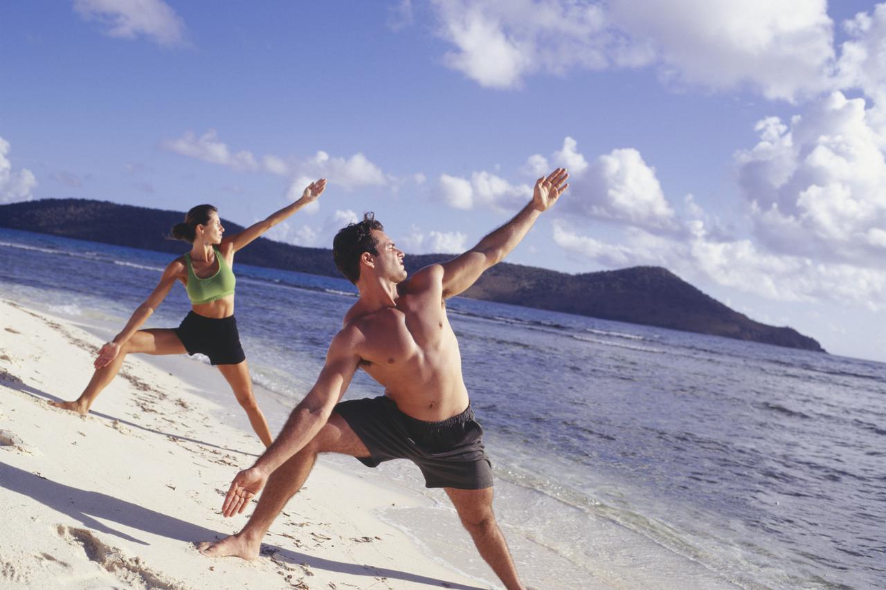 trčanje, mladi par, priroda, vježbanje