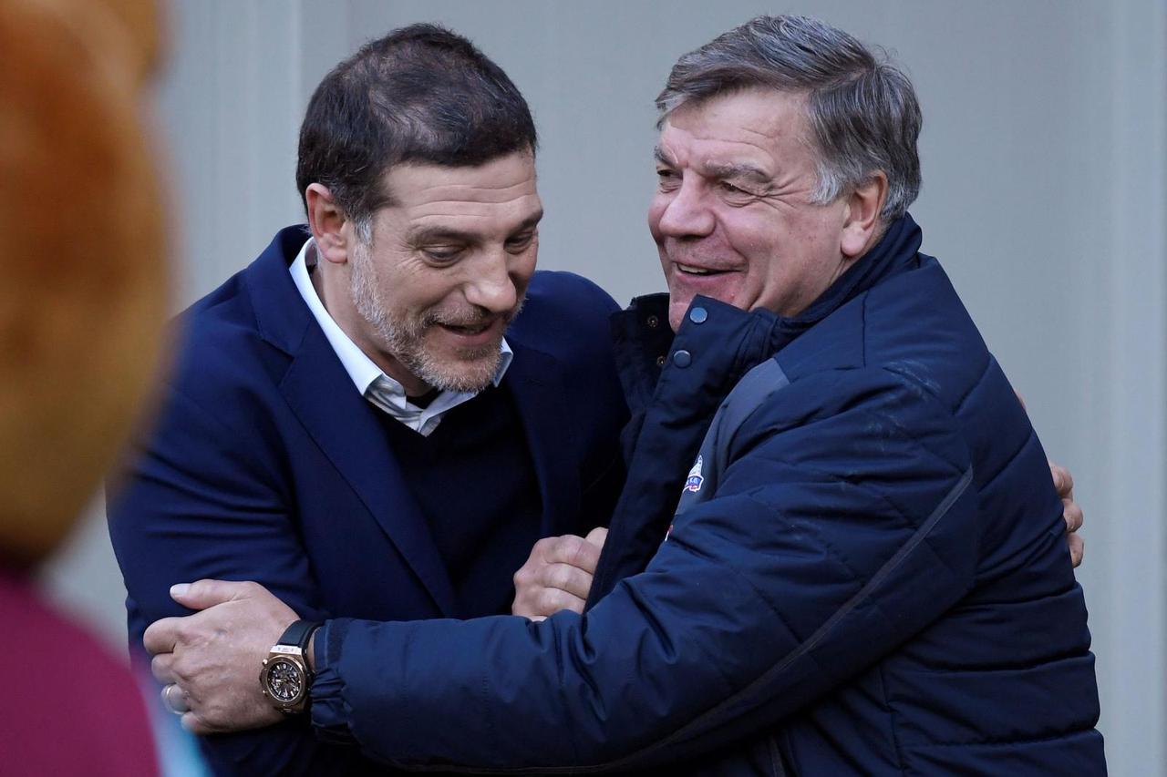 FILE PHOTO: West Ham United manager Slaven Bilic and Crystal Palace manager Sam Allardyce before the match