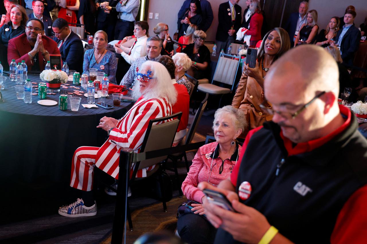 Republican U.S. Senate candidate Walker 2022 holds U.S. midterm elections night party in Atlanta, Georgia