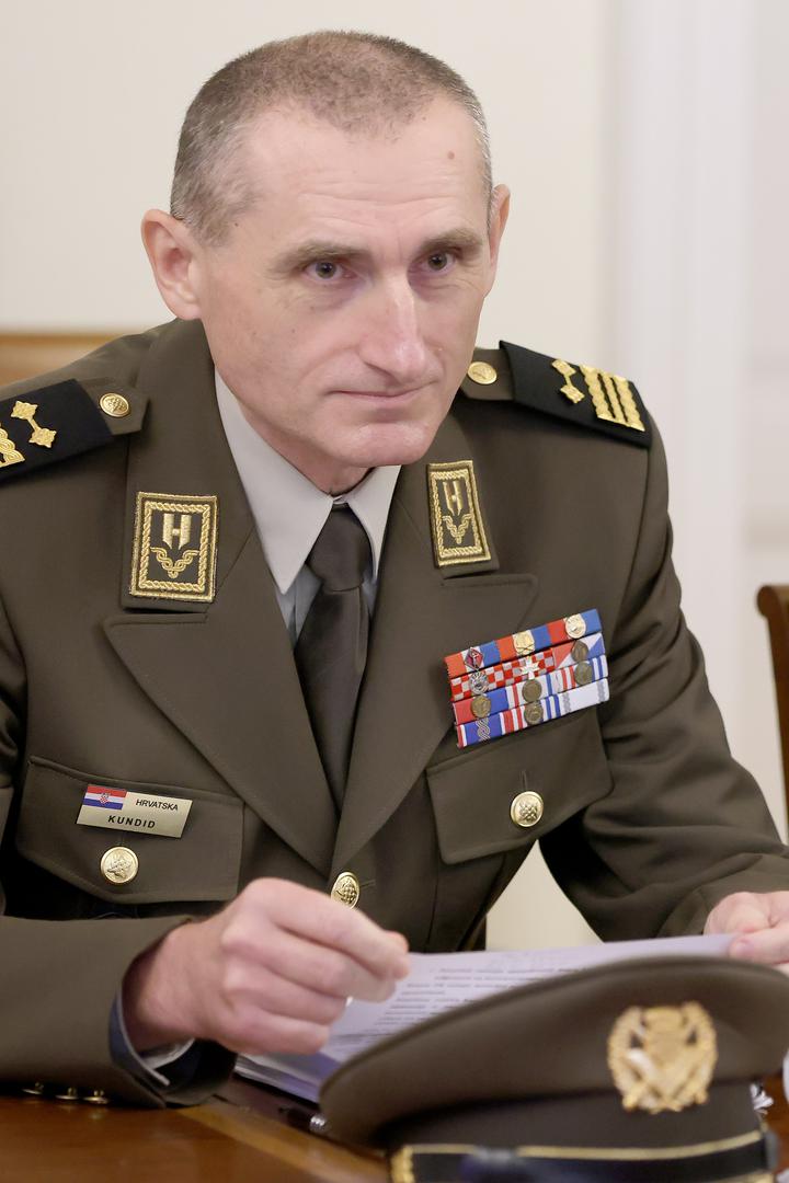 01.03.2024., Zagreb - Na 43. sjednici Odbor za obranu raspravlja o imenovanju novog nacelnika Glavnog stozera oruzanih snaga RH. Vlada je za tu funkciju zbog umirovljenja admirala Roberta Hranja predlozila general bojnika Tihomira Kundida. . Photo: Patrik Macek/PIXSELL