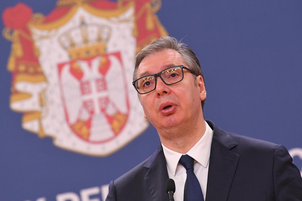 Beograd: Izjave za medije predsjednika Republike Srbije Aleksandra Vučića i predsjednika Europskog savjeta Antonija Koste