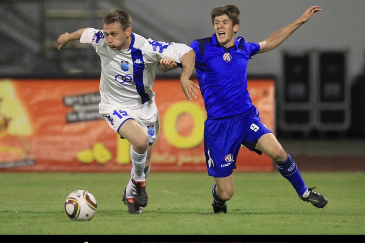 '23.04.2011., Maksimir, Zagreb - Nogometna utakmica 26. kola Prve HNL izmedju GNK Dinamo - NK Osijek. Hrvoje Bubalo, Andrej Kramaric. Photo: Antonio Bronic/PIXSELL'