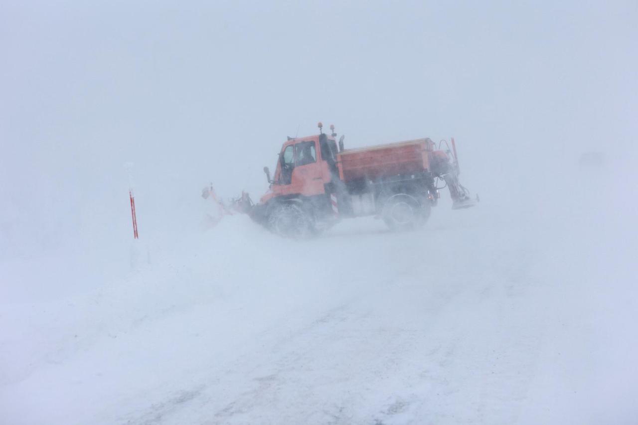 Snowstorm in the Harz Mountains