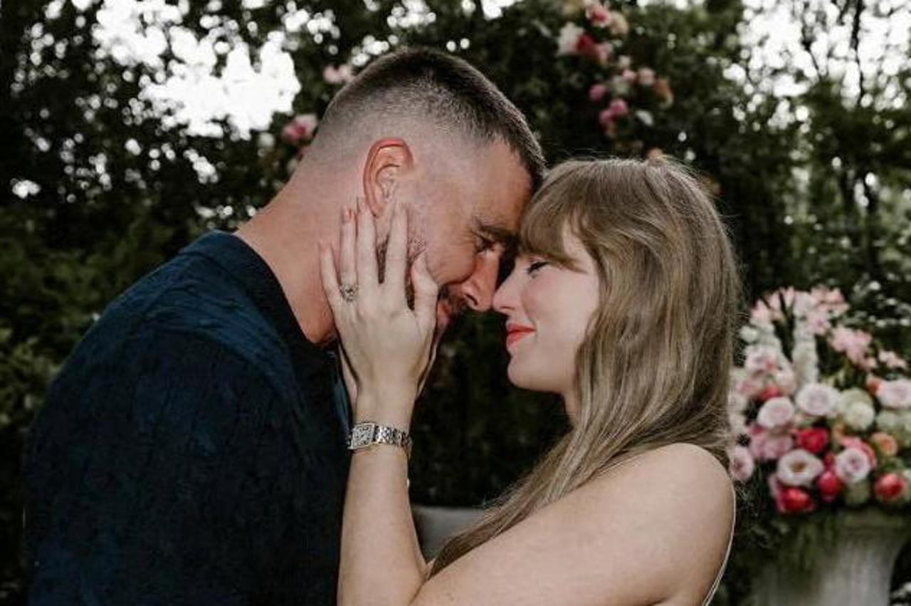 Taylor Swift and Travis Kelce announce engagement after two-year romance