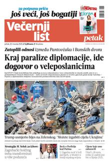 Večernji list naslovnica