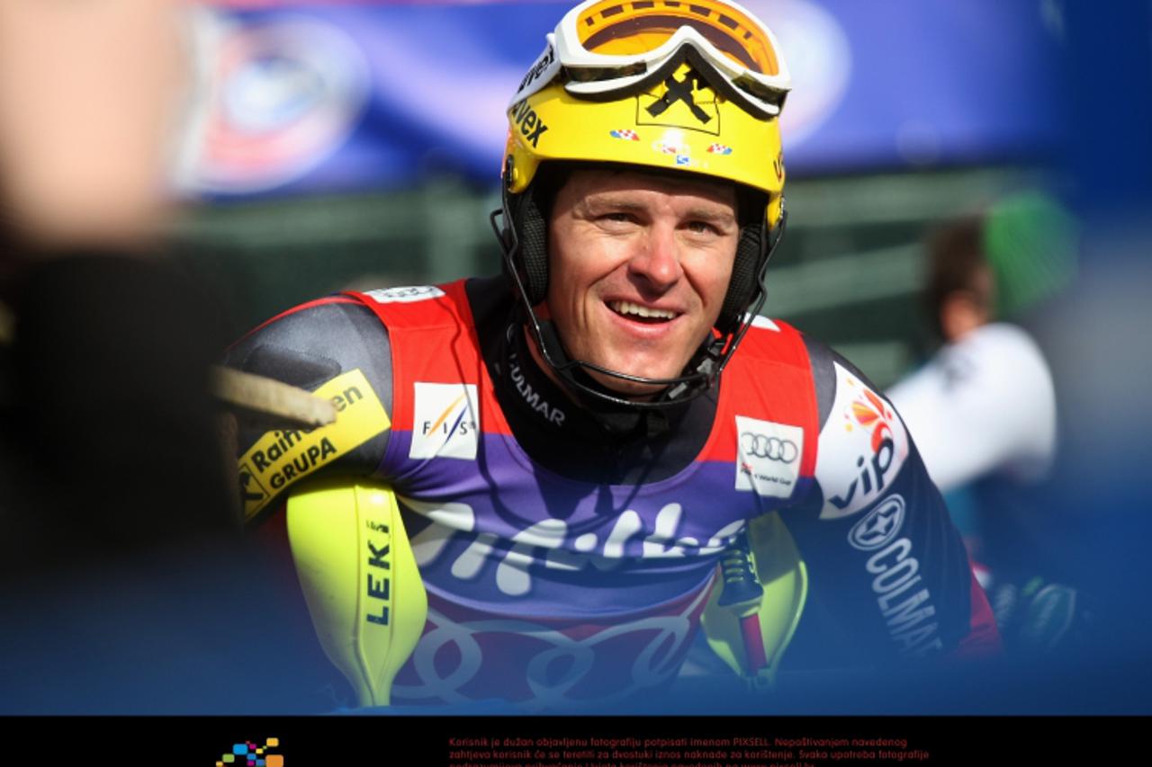 '11.03.2012., Slovenija, Kranjska gora - Slalom utrka Svjetskog skijaskog kupa Pokal Vitranc. Ivica Kostelic u ciljnoj areni nakon prve voznje. Photo: Jurica Galoic/PIXSELL'