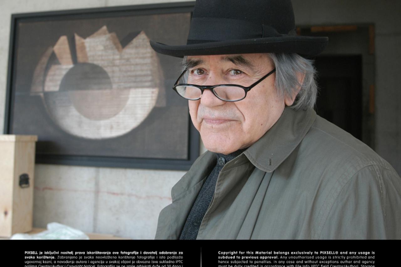 '28.03.2004 Zagreb - Hrvatski kipar, majstor monumentalnih skulptura i klasik moderne avangarde,akademik Dusan Dzamonja Photo Boris Scitar/Vecernji list'