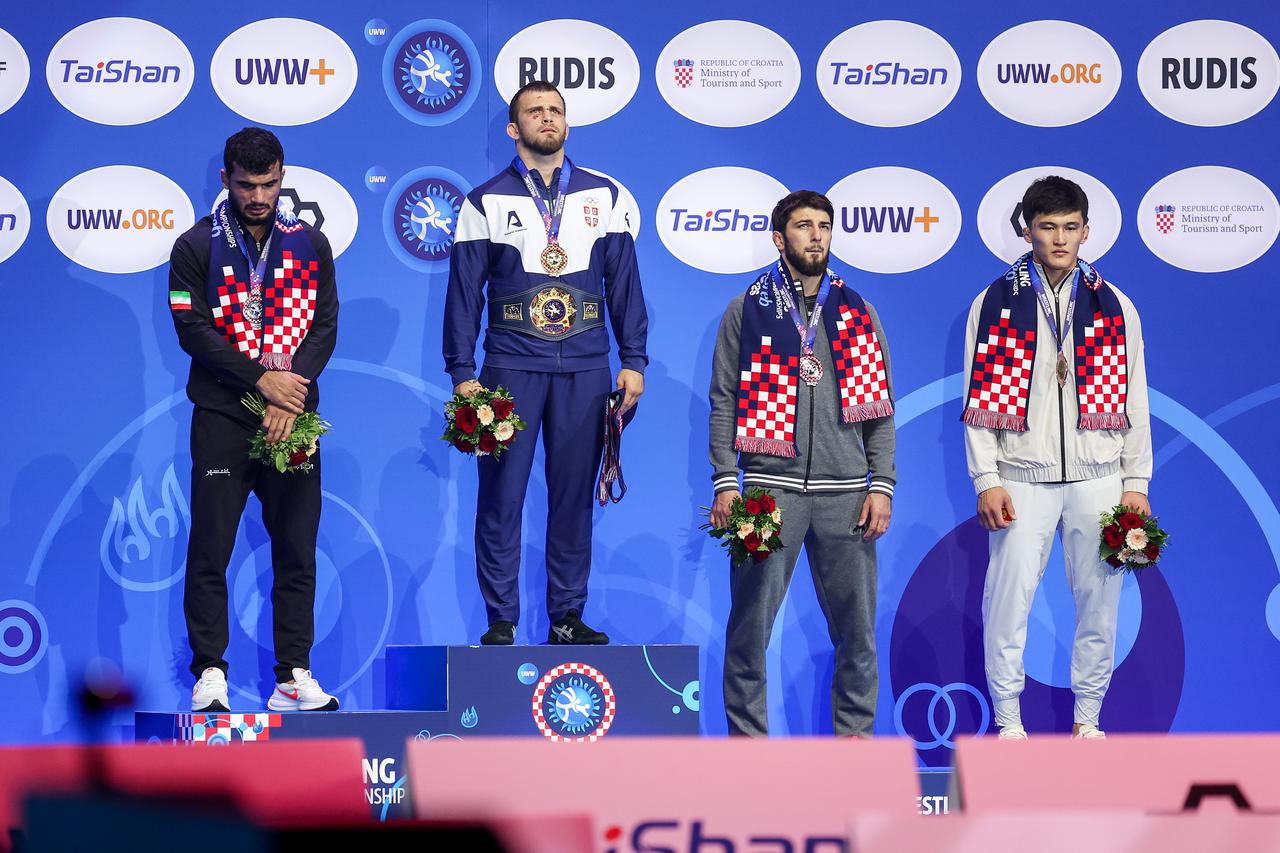Zagreb: Svjetsko prvenstvo u hrvanju 2025., Grčko - rimski stil, 87 kg, dodjela medalja