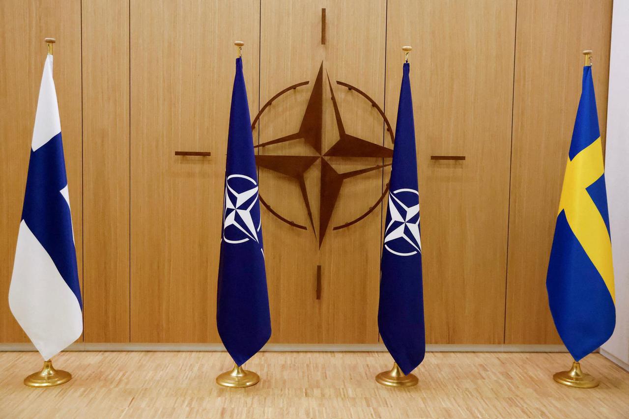 FILE PHOTO: NATO holds ceremony to mark Sweden's and Finland's application for membership in Brussels