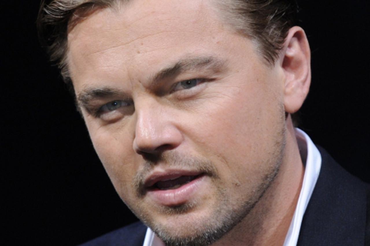 'US movie actor Leonardo DiCaprio speaks to journalists during a press conference to promote his latest film \'Inception\' in Tokyo on July 21, 2010. The new movie will be shown all over Japan from Ju