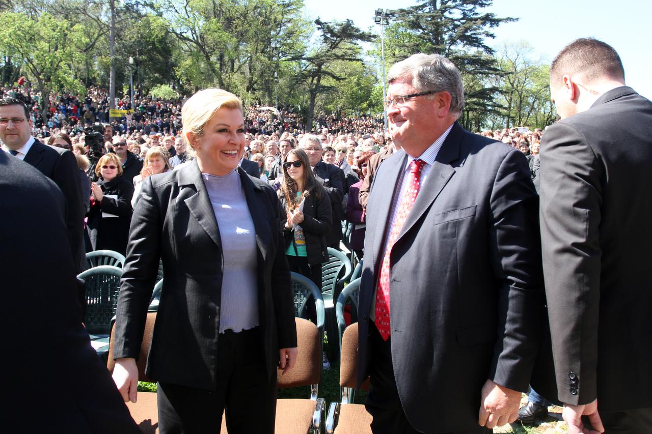 Kolinda Grabar-Kitarović i Vojko Obersnel