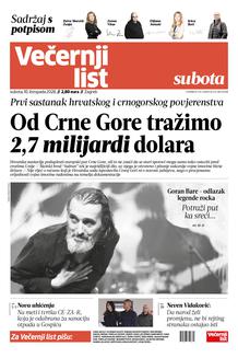 Večernji list naslovnica