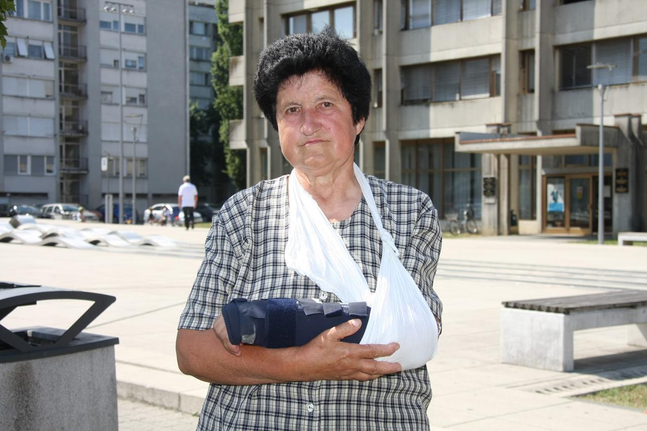 19.07.2011. Karlovac - Marija Klipa koja je ozlijedena pri padu MIG-ova kod Plaskog ispred karlovackog Zupanijskog suda. 