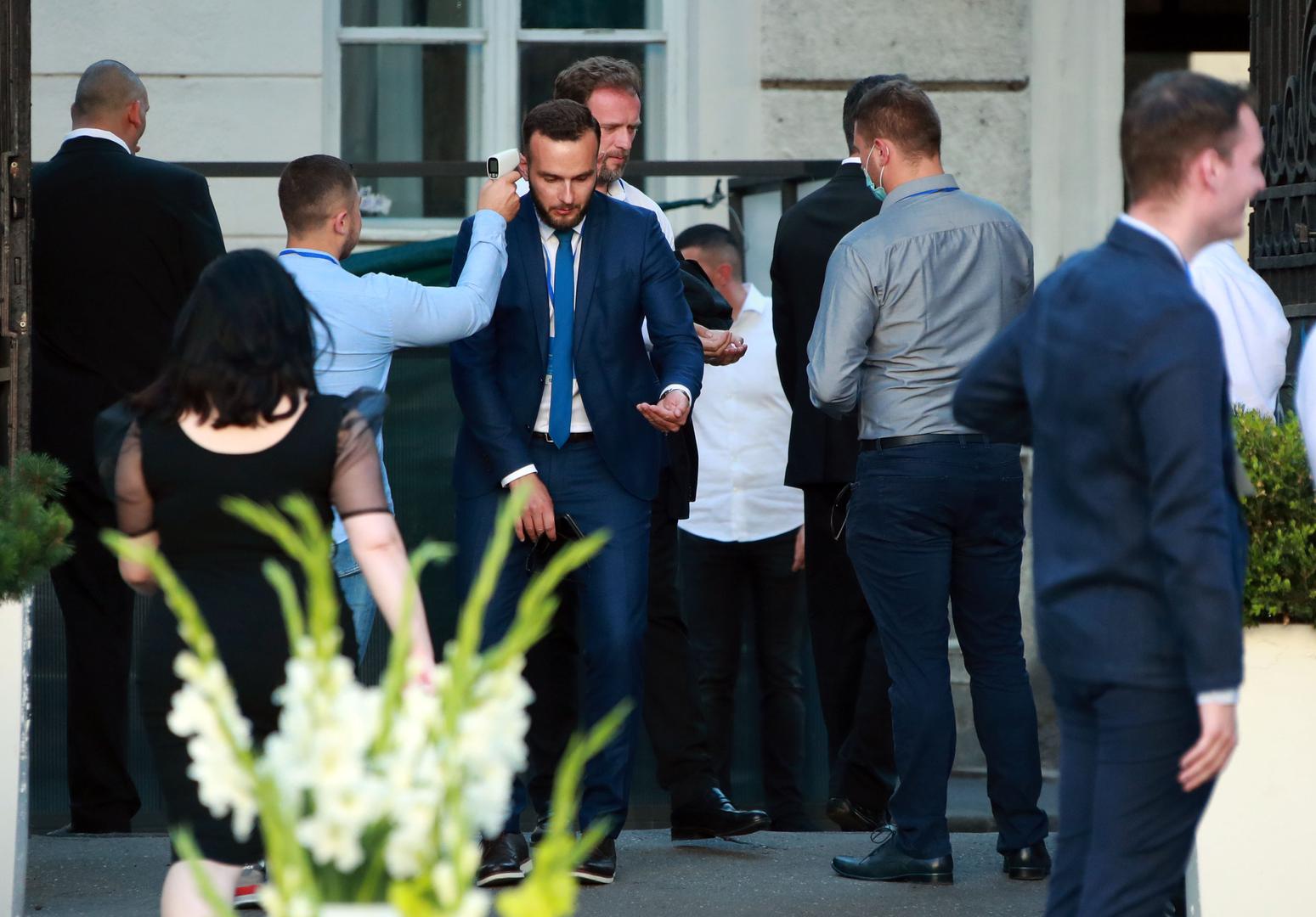 05.07.2020., Zagreb - Docek izbornih rezultata u stozeru HDZ-a u Arheoloskom muzeju.Josip Aladrovic Photo: Sanjin Strukic/PIXSELL