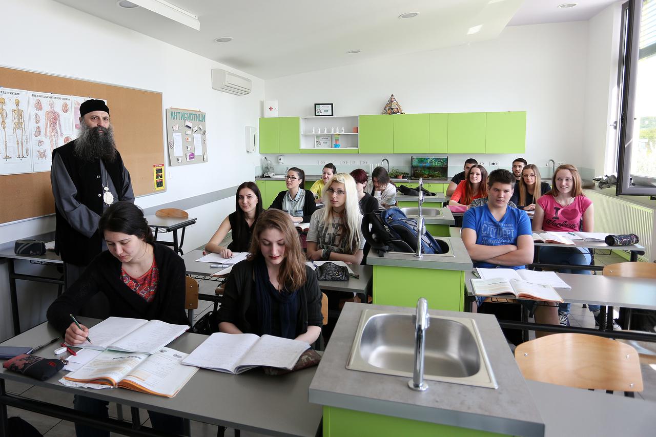 15.04.2015., Zagreb - Srpska pravoslavna opca gimnazija Kantakuzina Katarina Brankovic ove godine obiljezava 10 godina djelovanja. Porfirije Peric,mitropolit zagrebacko-ljubljanski.  Photo: Borna Filic/PIXSELL