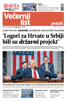 Večernji list naslovnica