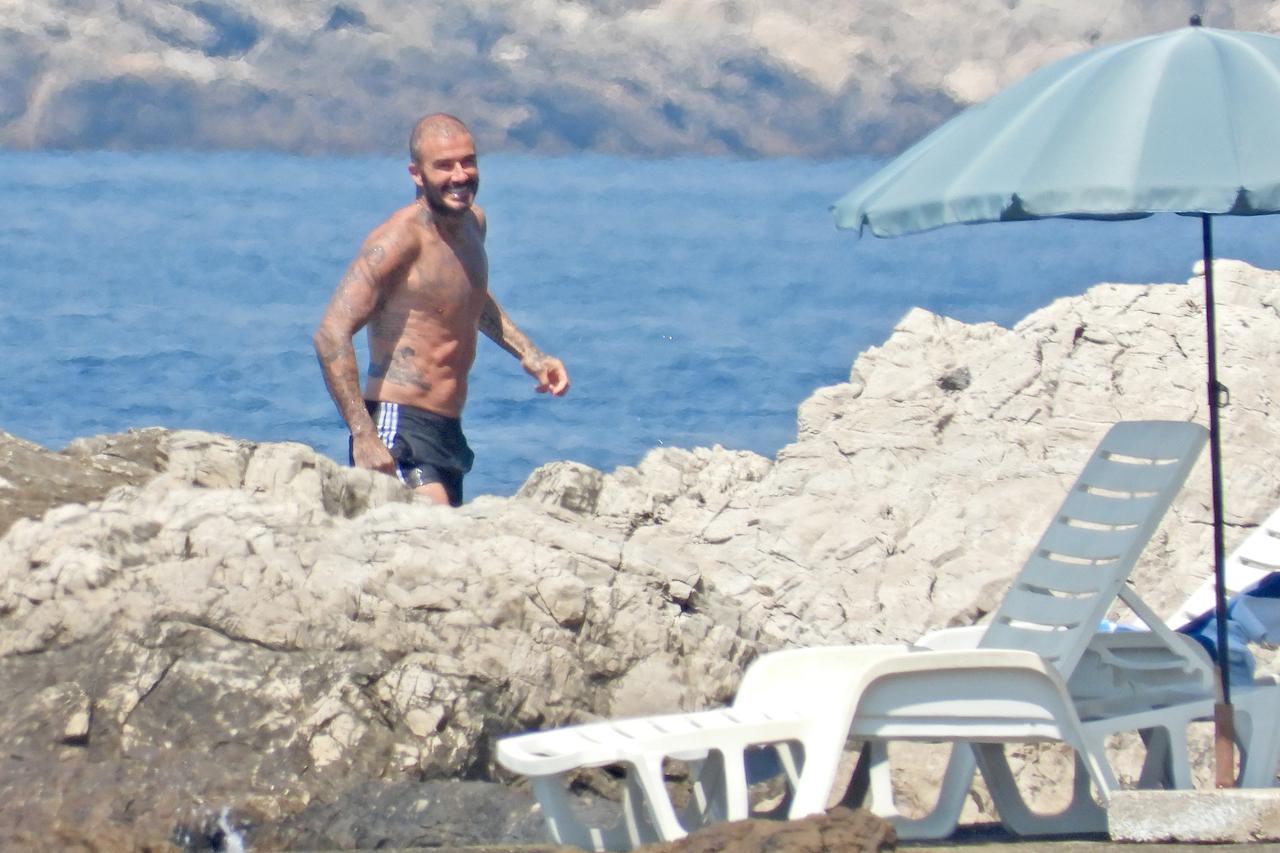 ARHIVA - 2023. David Beckham uživa u moru kod Lopuda