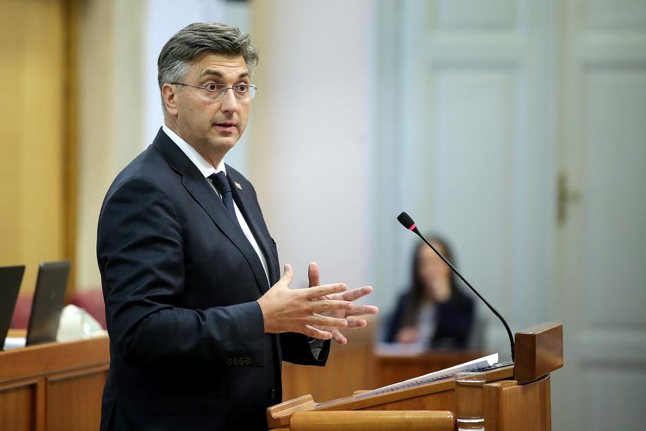 Izlaganje premijera Andreja Plenkovića u Saboru