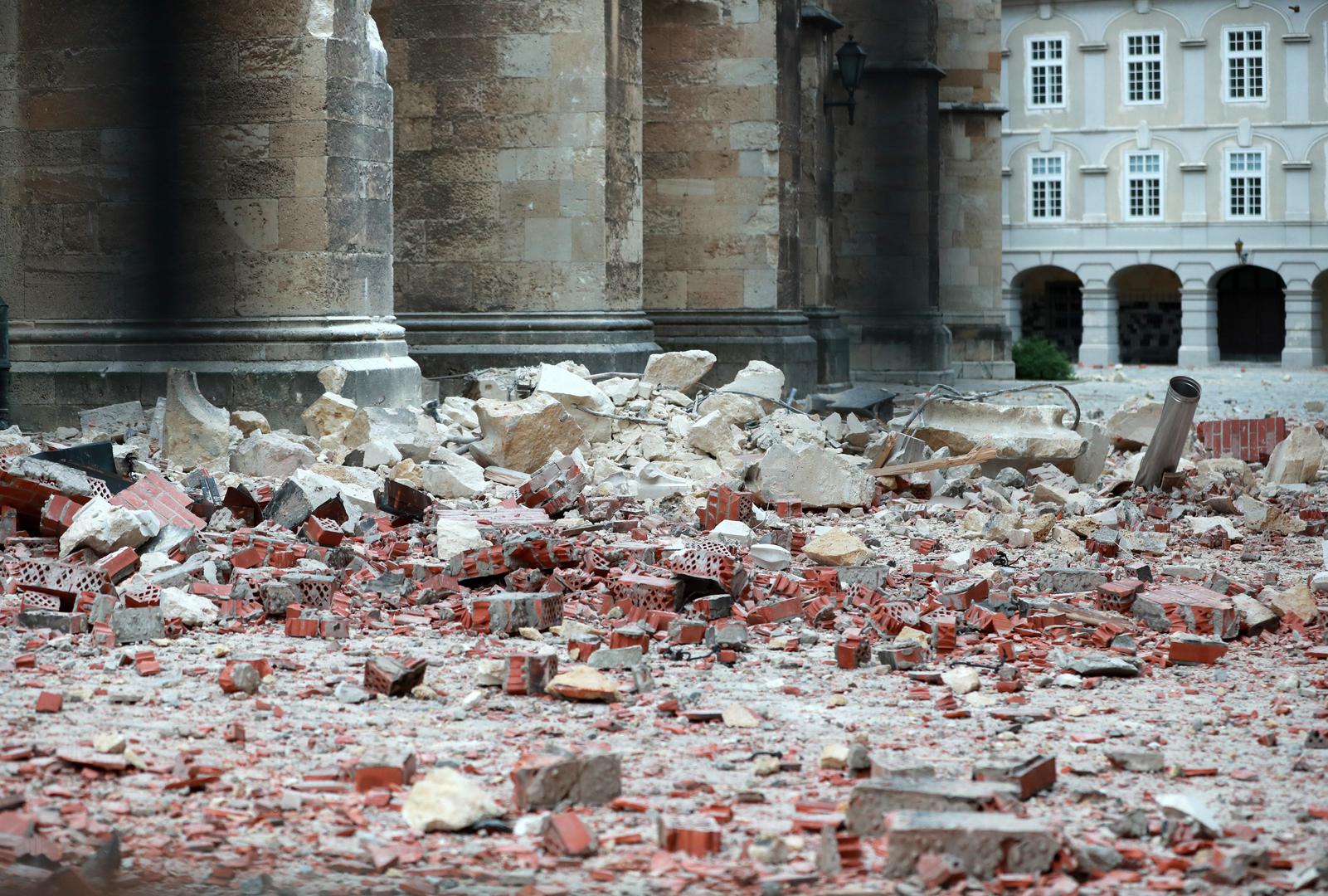 22.03.2020., Zagreb - Potes magnitude 5,3 stupnjeva ostetio je Zagrebacku katedralu. Photo: Sanjin Strukic/PIXSELL