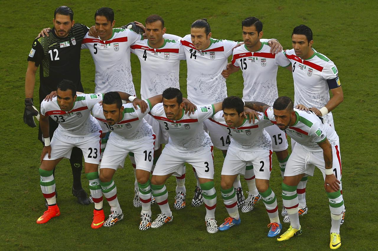 Iranski nogometaši prije utakmice s Nigerijom